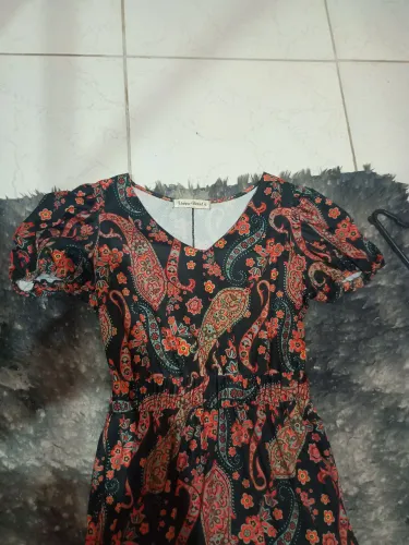 Vestido longo com manga 