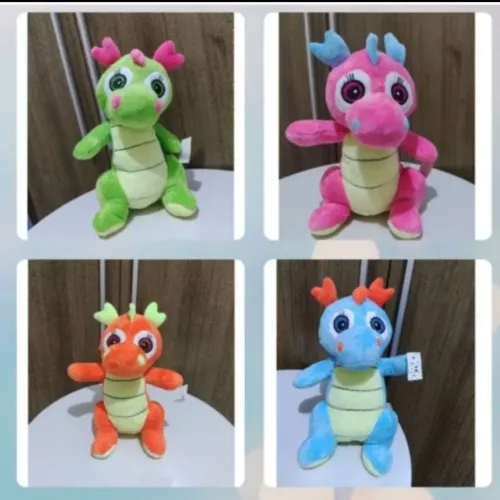 Kit 4 pelúcias dinossauros