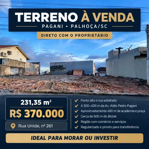 Terreno a venda no Pagani