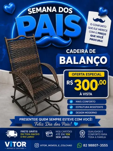 OFERTAS DE CADEIRA DE BALANÇO 4 MOLAS