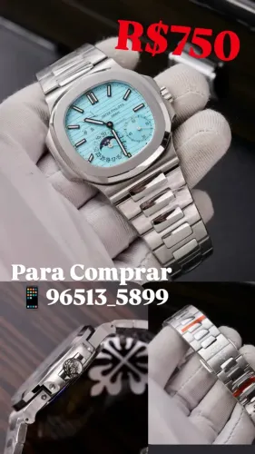 Relógio PATEK PHILIPE NAUTILUS FASES DA LUA TIFFANY AUTOMÁTICO