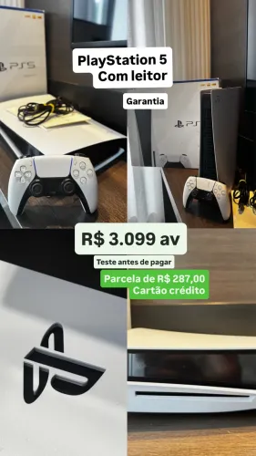 PlayStation 5, parcelo cartão, garantia, jogue hoje!