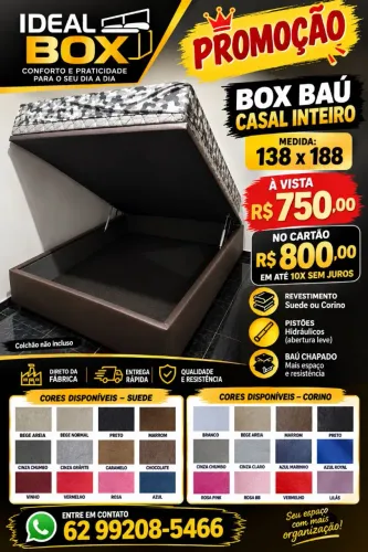 Box baú casal inteiro - Direto da fábrica, imperdível ?