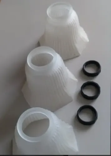 Kit 3 Tulipas Antigas Luminária Ventilador Teto Fosco ´´Otimo