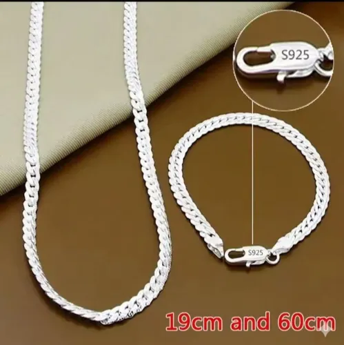 Kit Cordão + Pulseira Masculino Prata Esterlina S925 - Estilo e Presença 