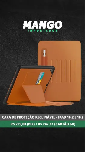 Capa de Proteção para iPad de 10.2 e 10.9 Polegadas 