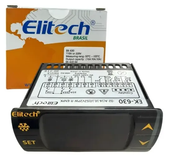 Controlador de Temperatura Elitech EK-630 Para Refrigeração Compatível TC-900 Bivolt