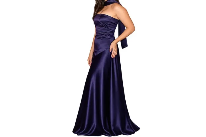 Vestido de festa azul marinho psicologia administração formatura