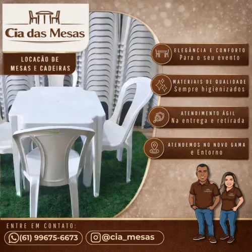 Aluguel de mesas e cadeiras para eventos