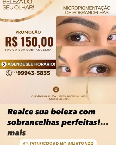 Micropigmentação de sobrancelhas fio a fio 