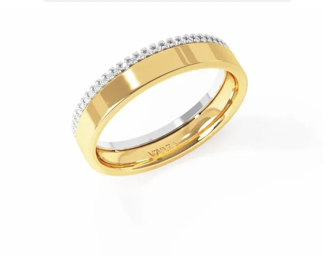 Aliança ouro com diamante da Vivara 