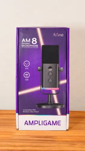 Microfone Fifine AM8 RGB Dinamico USB e XLR - Novo na Caixa