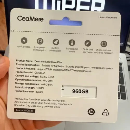 SSD 960GB SATA III 2.5" Novo Lacrado
