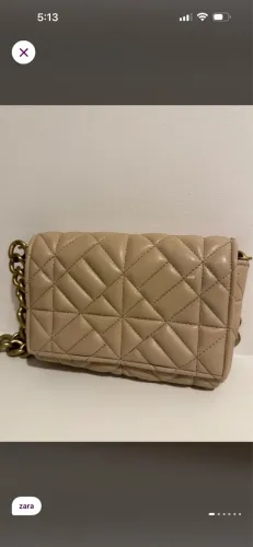 Bolsa Zara bege corrente 