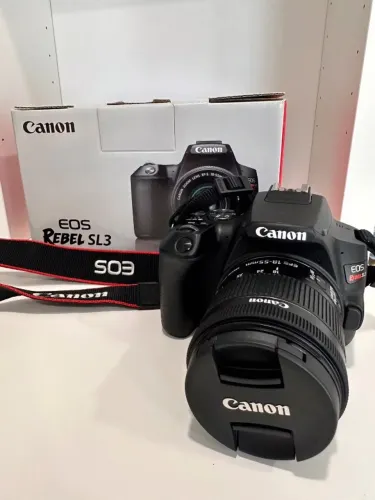 Canon SL3 24MP + Lente 18-55mm + 3 Baterias + Case