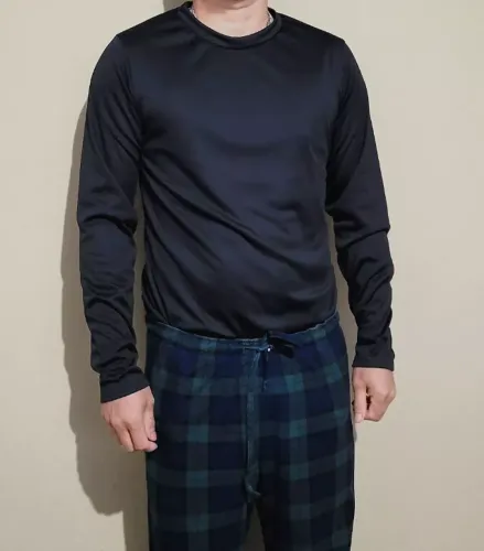 Blusa Camiseta Térmica Masculina Segunda Pele Peluciada FelpadaPara Inverno Frio Neve