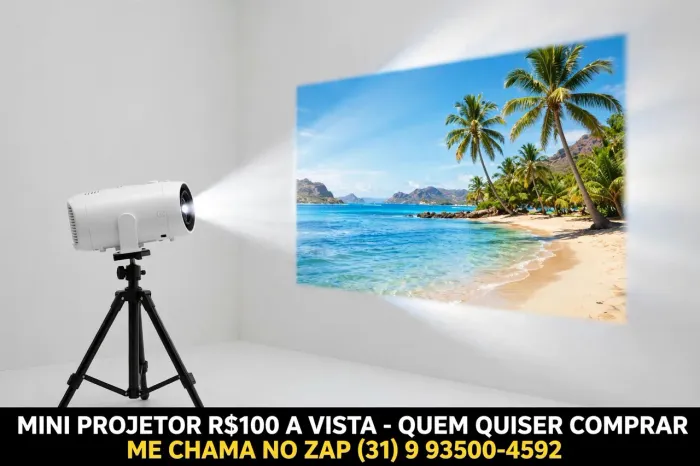 Vendo mini projetor valor r$ 100 quem quiser comprar chama no zap?