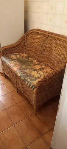 Sofá namoradeira de vime