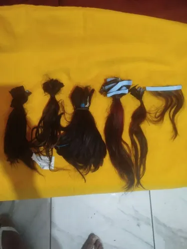 Cabelo Humano preto e mesclado 254 gramas com 35cm.
