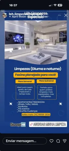 LIMPEZAS RESIDÊNCIAIS/ COMERCIAIS há 8 anos sendo referência em Sorocaba!