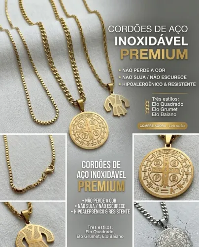 Cordões inoxidável