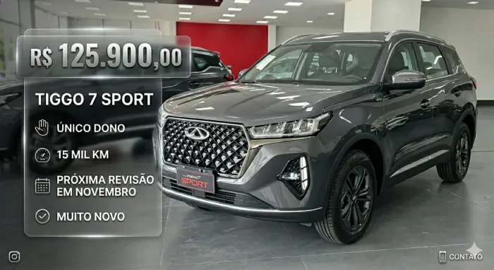 Chery Tiggo 7 Sport 1.5 Turbo Flex 16V Aut. 2025