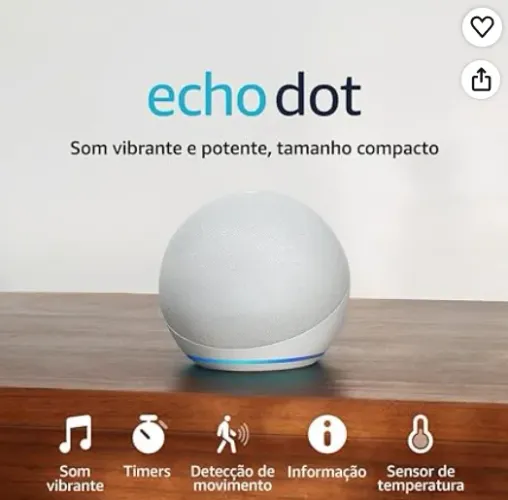 Echo Dot 5ª Geração, lacrada, compatível com Alexa+