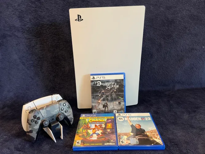 Sony Playstation 5 Fat 825gb Com Leitor + Jogos Mídia Física