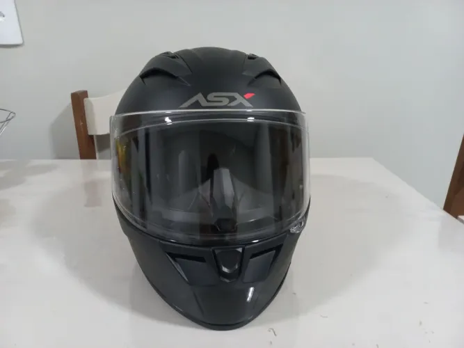 CAPACETE ASX CITY SOLID FOSCO PRETO 56/S + VISEIRA PRETA