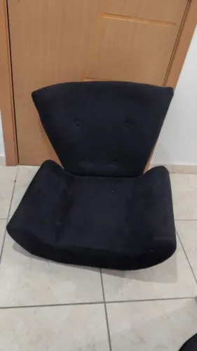 Poltrona Suede preta