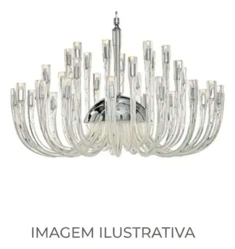 Lustre Pendente De Teto Cristal Grande Maravilhoso (Usado)