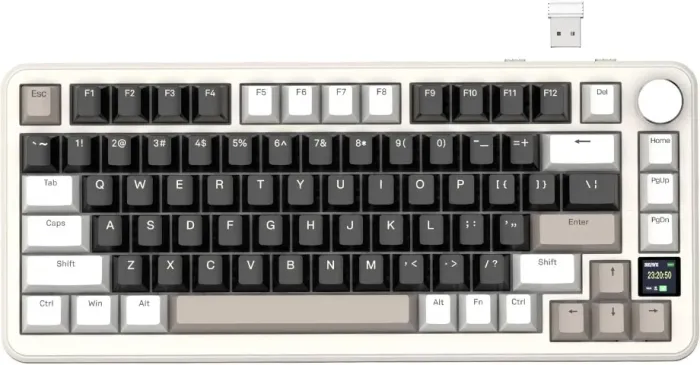 ATTACK SHARK X85 PRO Teclado mecânico sem fio com tela TFT e botão + acessorios
