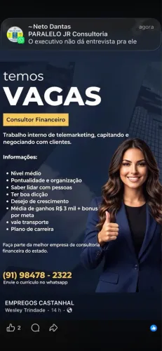 Vaga para vendedor(a)