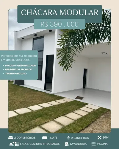 PLANEJE SUA NOVA CHÁCARA COM CASA E ÁREA DE LAZER