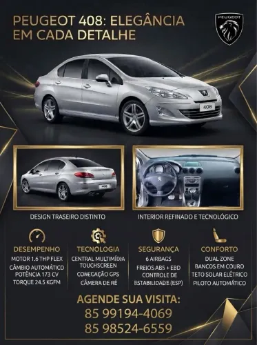 Peugeot 408 Sedan Griffe 1.6 Turbo 16V 4P Aut. 2014