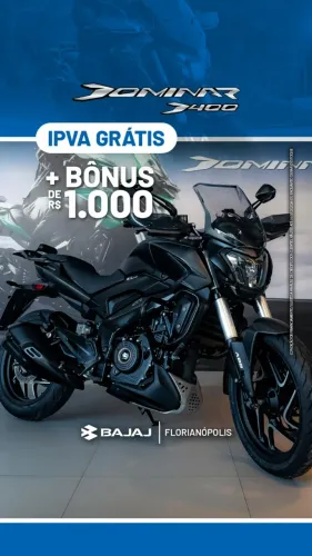 DOMINAR 400 - 0km - S/ Entrada - com Bonus de R$ 1.000,00