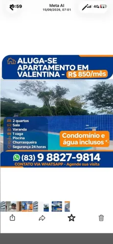 Apartamento em Valentina parque do Sol