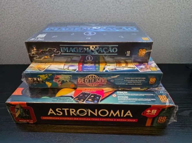 Título: Combo 3 Jogos de Tabuleiro Grow (Lacrados/Novos) - Ótimo Presente!