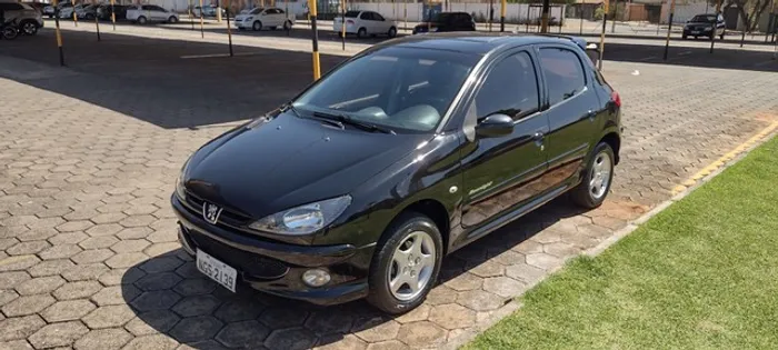 Peugeot 206 Moonlight 1.4 Flex Preto 2007/2008.