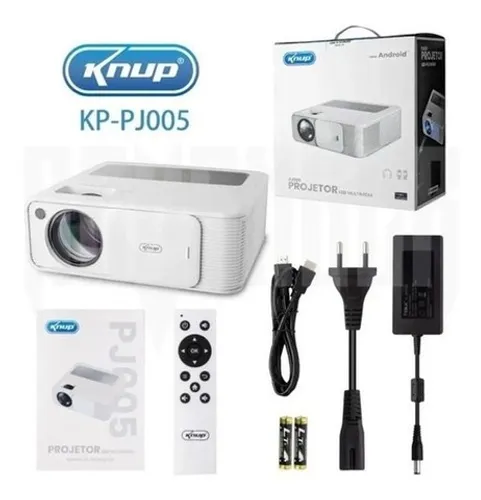 Projetor Retroprojetor Led Multimidia 3900 Lúmens Full Hd 1080p Hdmi Wi-Fi Knup KP-PJ005
