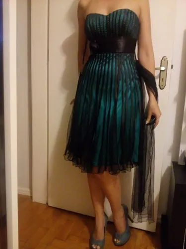 Vestido De Festa Curto Tomara Que Caia decote coração Verde T:m