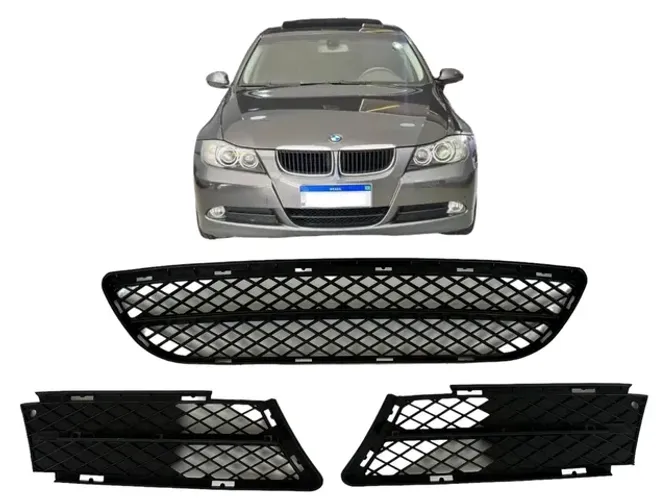 Kit Grade Inferior + Par Grade Milha Bmw 320i 325i 2006 2007 2008