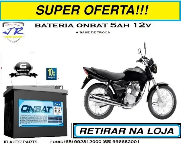 bateria onbat 5ah fan 2008 125cc