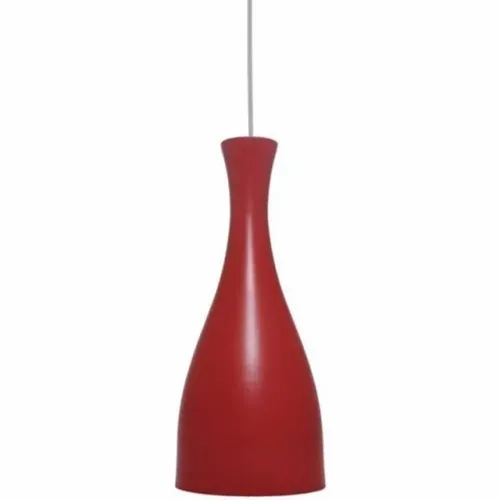 Luminária Pendente Vermelha, em Alumínio, Marca Taschibra, Nova, na Caixa