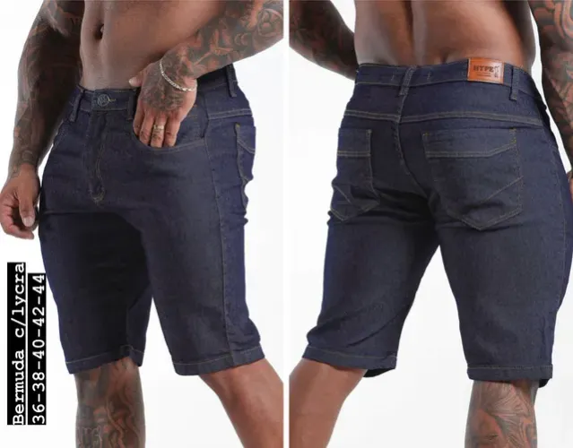Bermuda jeans masculina