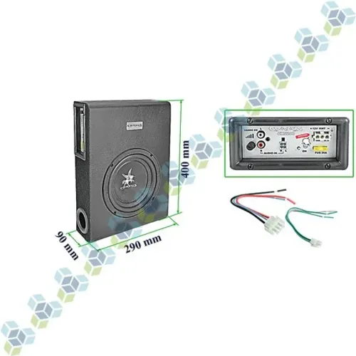 Caixa Slim Amplificada + Sub-woofer 8" 200w Rms