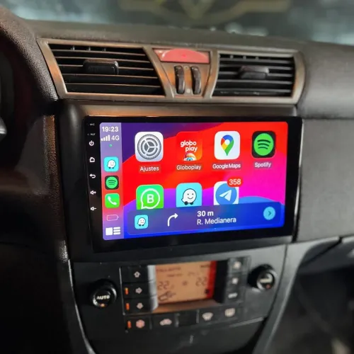 Multimídia 9 polegadas Carplay sem fio fiat stilo 