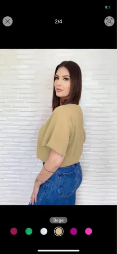 Blusa Cropped Bege
