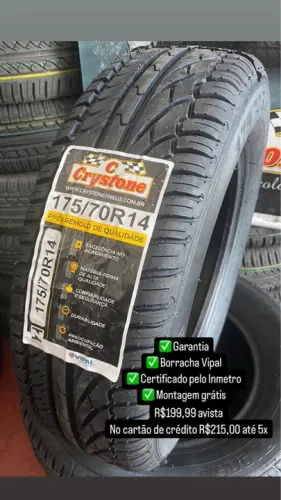 Pneu Crystone 175/70/14 (borracha Vipal)