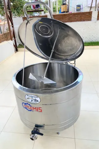 Tanque de Leite Misturador Tina para Agua Sucos Pronto pra Uso 300 Litros Açaí de Inox